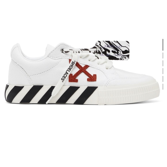 White Canvas Vulcanized Sneakers - Picture 1 of 6